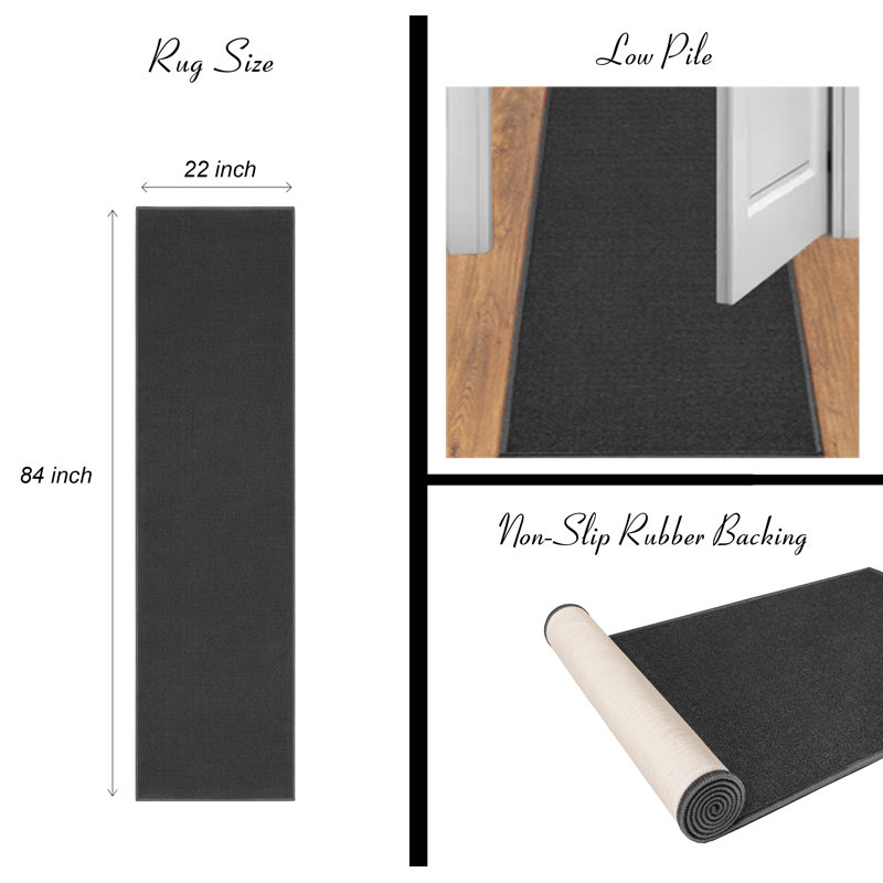 Non-Slip Medallion Area Rug For Living Room, Hallway, Entryway Rug, Runner 1'10" x 7'