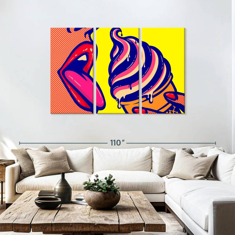 Yarlin Comic Ice Cream, 48" H x 74" W