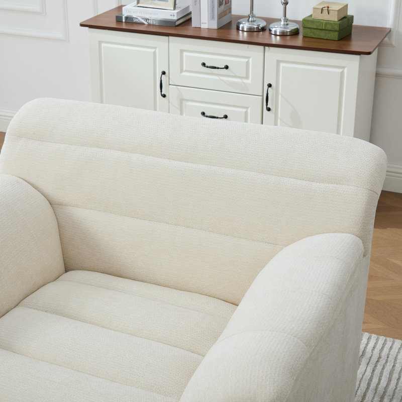 Fauteuil surdimensionné de 97 cm (38 pouces) recouvert de chenille, fauteuil d'appoint idéal pour le salon, la chambre ou un appartement.