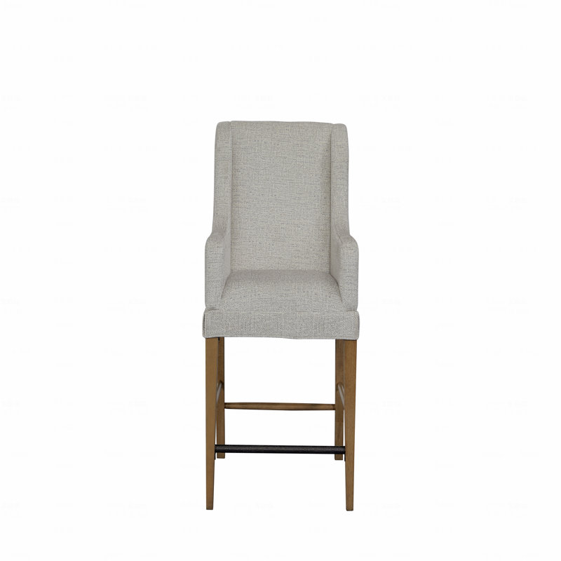 Tabouret de comptoir rembourré, Amande
