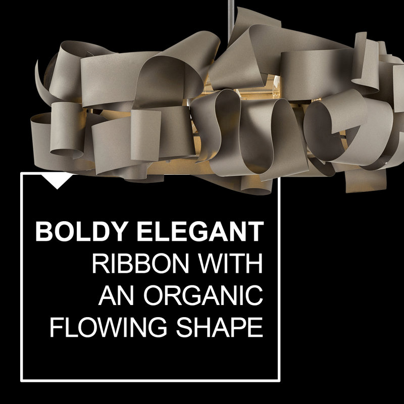 Delfina 5 - Light Unique Geometric Chandelier, Matte Bronze