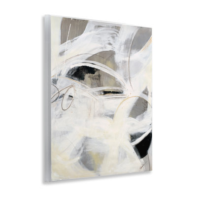Art mural blanc abstrait par Ruth Fromstein
