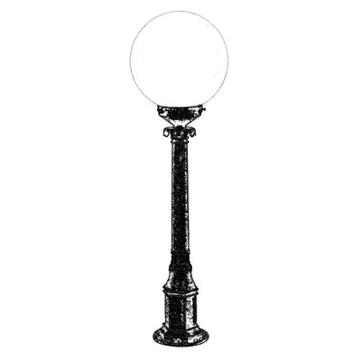 Aarjan Stained Glass Frosted Lamp Post (Full) Post Lantern