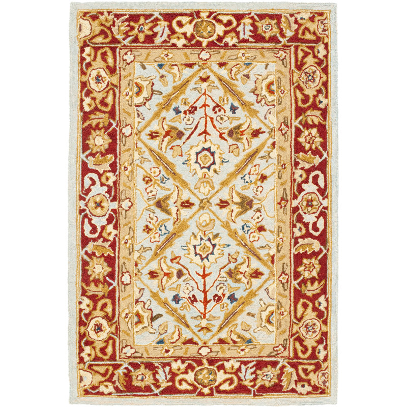 Chelsea Hand Hooked Wool Pile Oriental Rug, Rectangle 9' x 12'