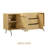 NTC Veil Sideboard with 2 Doors and 3 Drawers, Buffet Cabinet with Vertical Groove Design and Metal Legs, Storage Cabinet for Living Room, and Entryway, Effortless Assembly-453386559-453386501