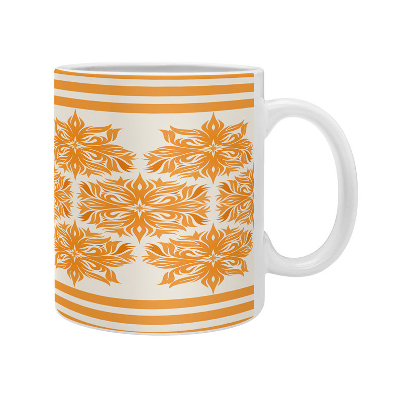 Grande tasse à café florale tribal