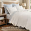 Ensemble de courtepointe 100% coton festonné | Conception festonnée, surpiqures florales, délavé, tissu 100% coton et bourre en coton, certifié OEKO-TEX® Standard 100-132146253-132146251