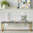 Floral Upholstered Gold Bench-130008493