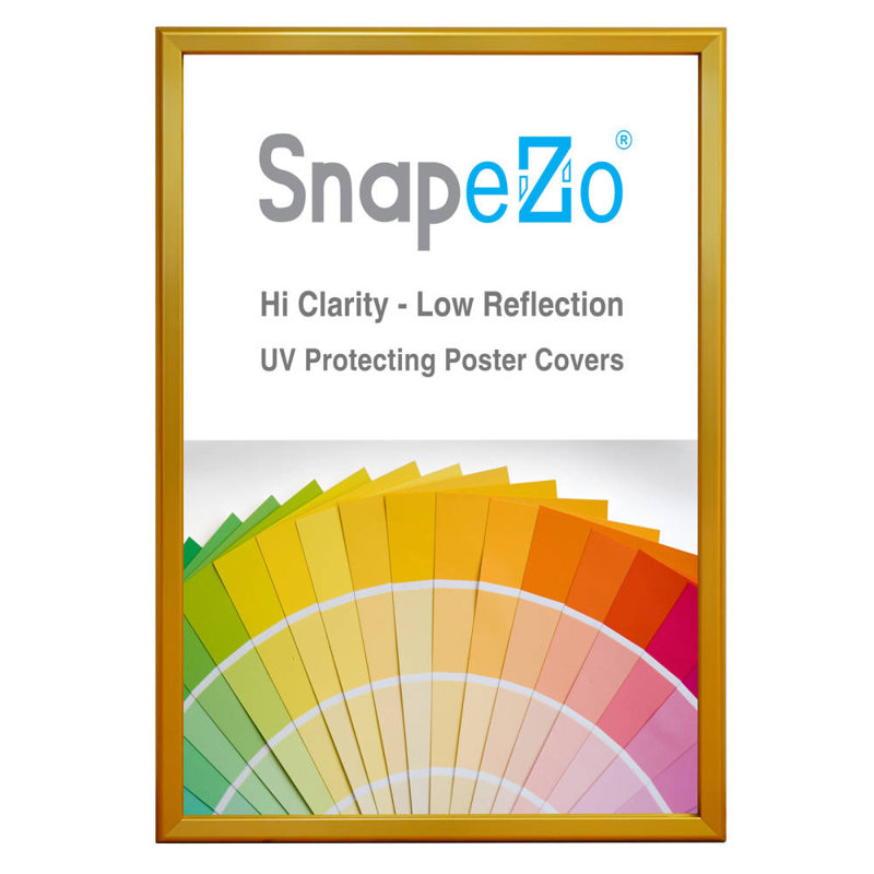 Cadre en aluminium Snapezo Snap Frame Professional, chargement frontal, en aluminium, Or, 36 po x 48 po