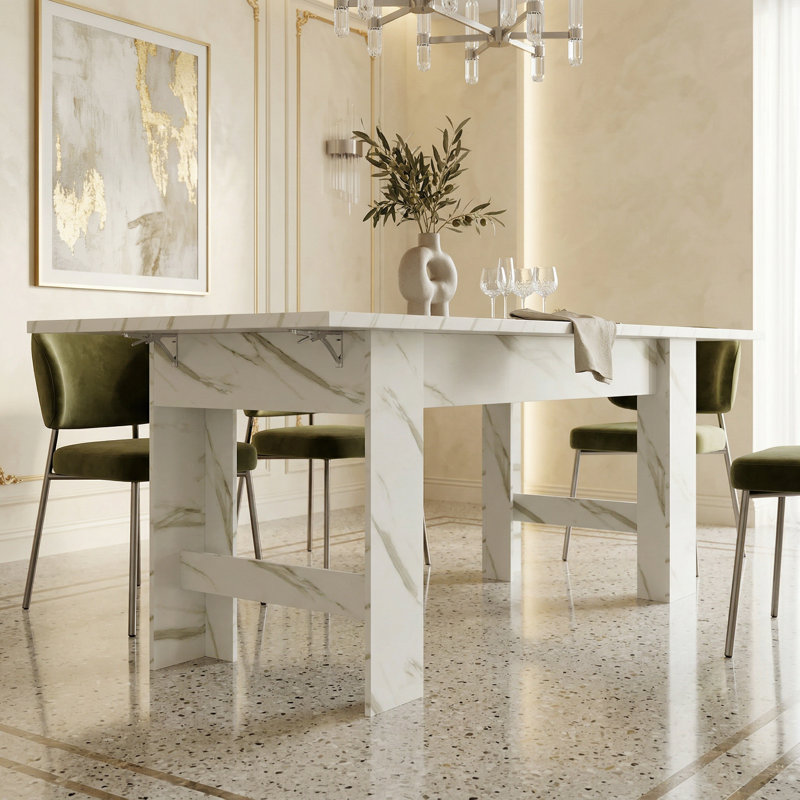 94.5"W Dining Table With Leaf (Clear Out)