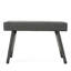 Table en fer gris et fer, H 15,75 po x P 16 po, l 24 po, sans assemblage pour une utilisation rapide, cadre en fer, 16 po x 24 po x 15,75 po, style transitionnel