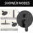 3 Way 12+6" Round Dual Rainfall Shower Head With Handheld Spray, Ceiling Mounted Rain Shower-121081572