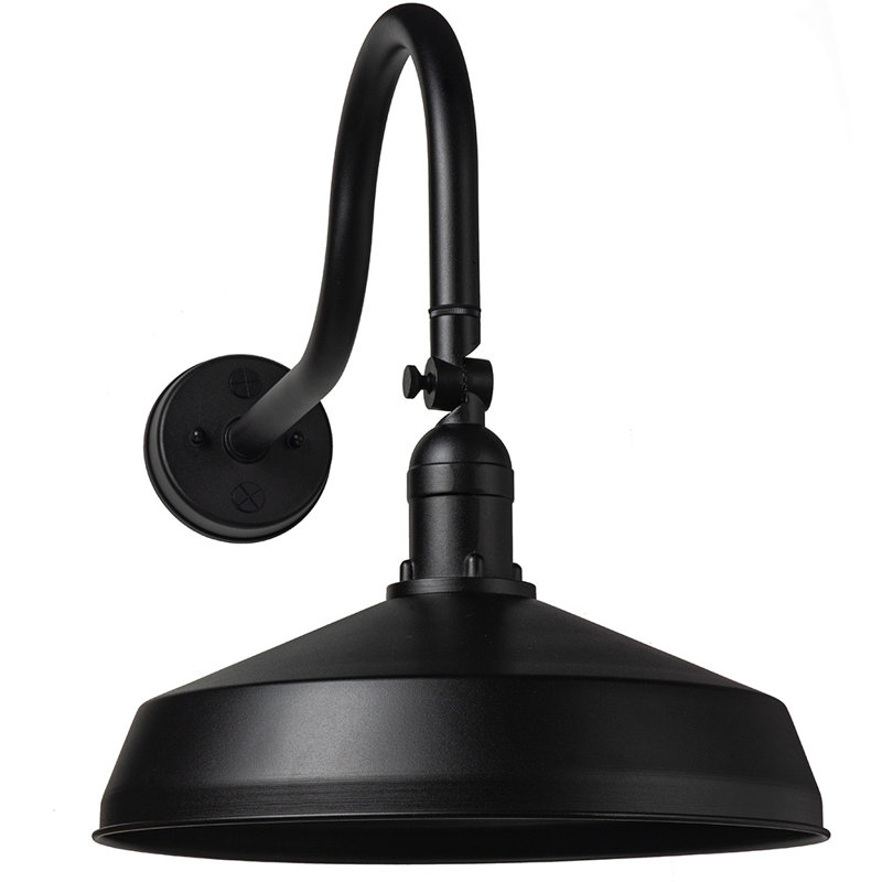 Mcinturff Aluminium Wall Light, Black, 17.25" H x 15.5" W x 21.75" D