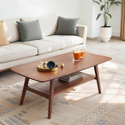 Center Table Low Table 100% Solid Oak Wood Top Plate Desk Coffee Table Width 60 X Depth60 X Height 35 Cm Study Desk Work From Home Easy To Assemble Walnut Color Wood Desk