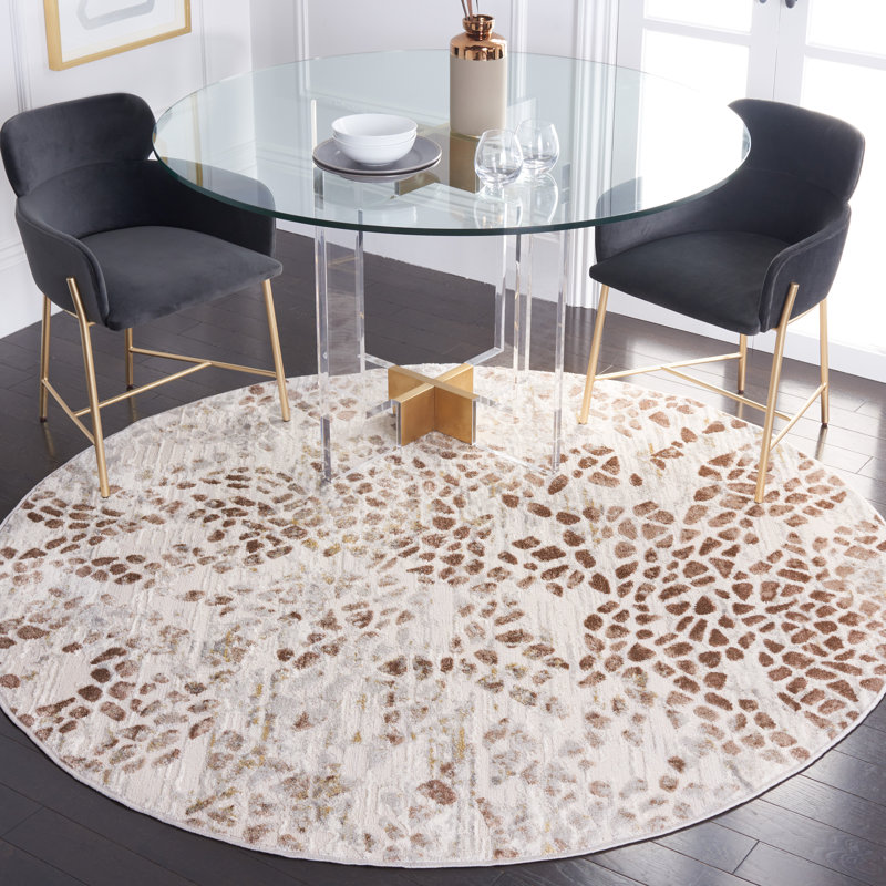 Palma Performance Abstract Rug, Round 6'7"