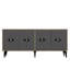 Console moderne, panneau de particules revêtu de mélamine à 100%, épaisseur de 0,71 pouce | Support mural, tablettes multiples, design élégant pour le salon et le vestibule-470768568