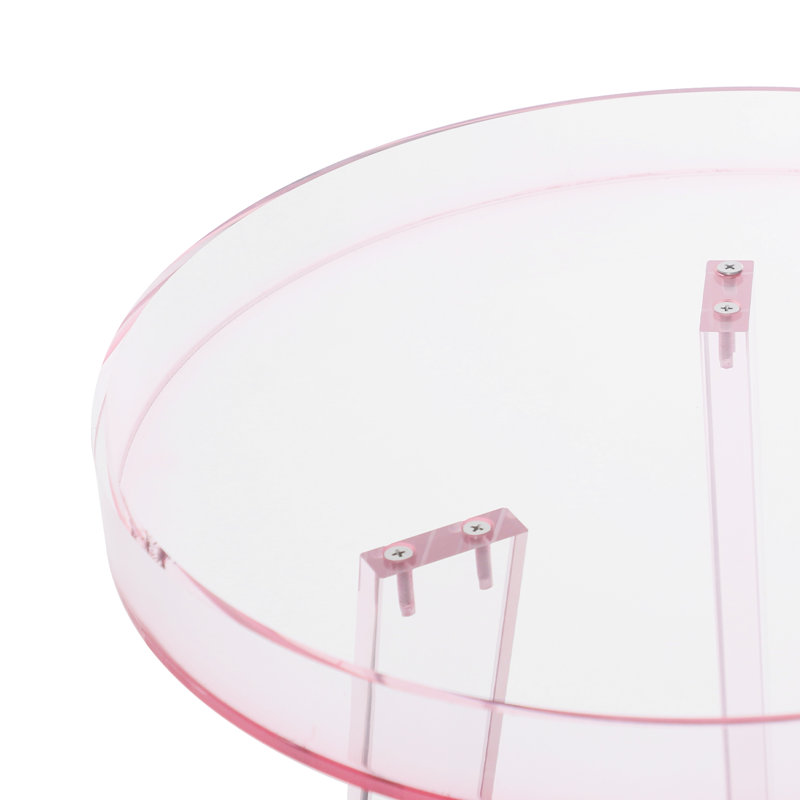 Table d'appoint en acrylique rose moderne Modern, Rose