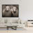 Sheep Sepia Print On Canvas-98694324