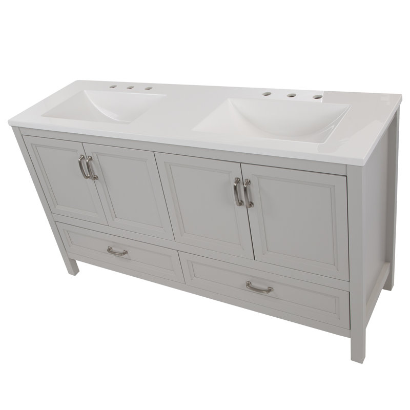 Ensemble de meuble-lavabo double 60 po
