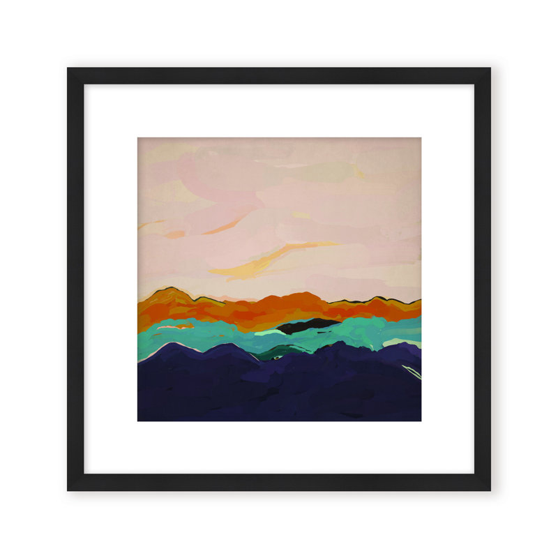 Nature Inspired Twilight Silhouette, 48" H x 48" W, Framed Canvas, Brown