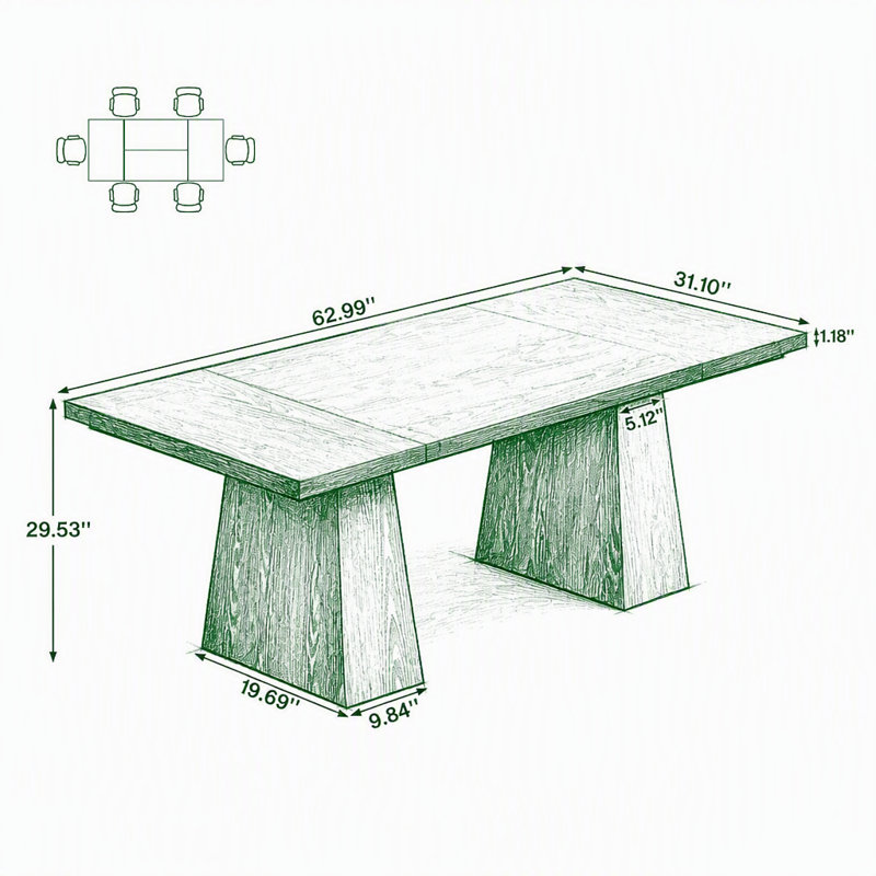 Table de salle à manger, Noir