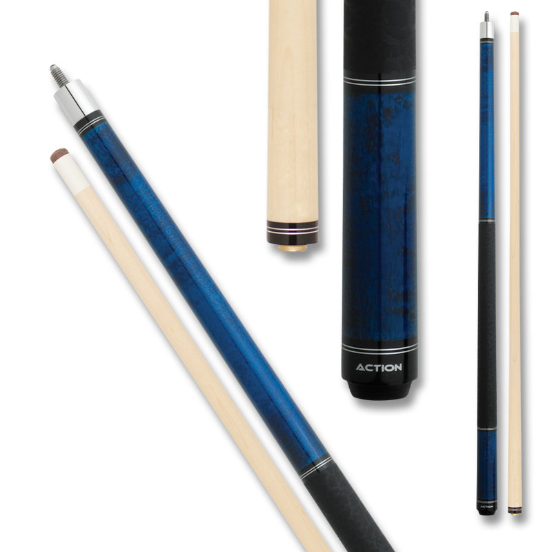 59" Ring Pool Cue, 20, Blue/Black/Silver