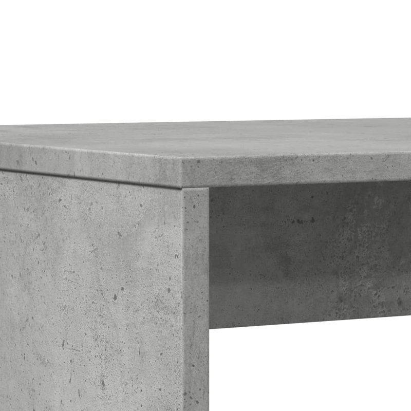 Dining Table And Bench Set Engineered Wood Medium, Gray
