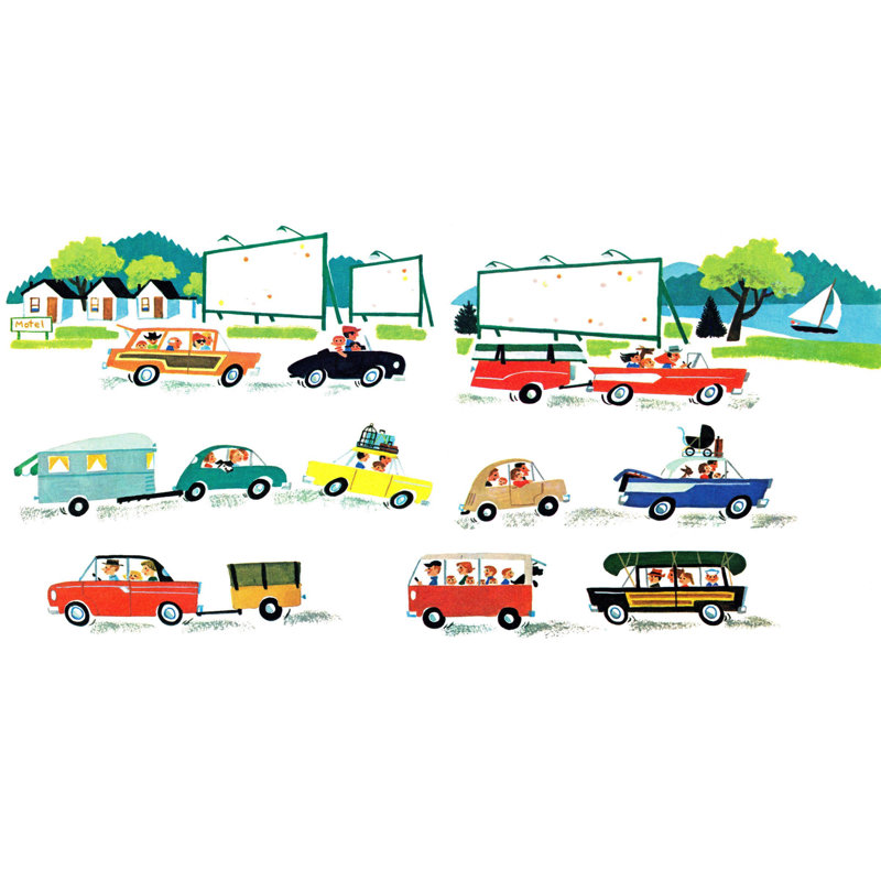 Cars - Wrapped Canvas Print, 76cm H x 152cm W
