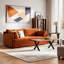 Table basse 46 "en fer noir mat Sheesham Eilfried