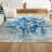 Dune Modern Abstract Cream/Blue Rug-1881339726