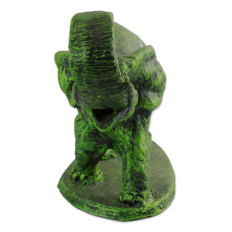 Novica Striking Elephant Ceramic Sculpture
