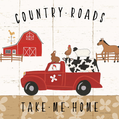 Country Roads III by Laura Marshall - Wrapped Canvas Print