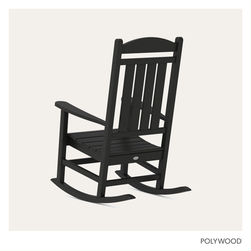 POLYWOOD Rocker Rocking Chair, Black