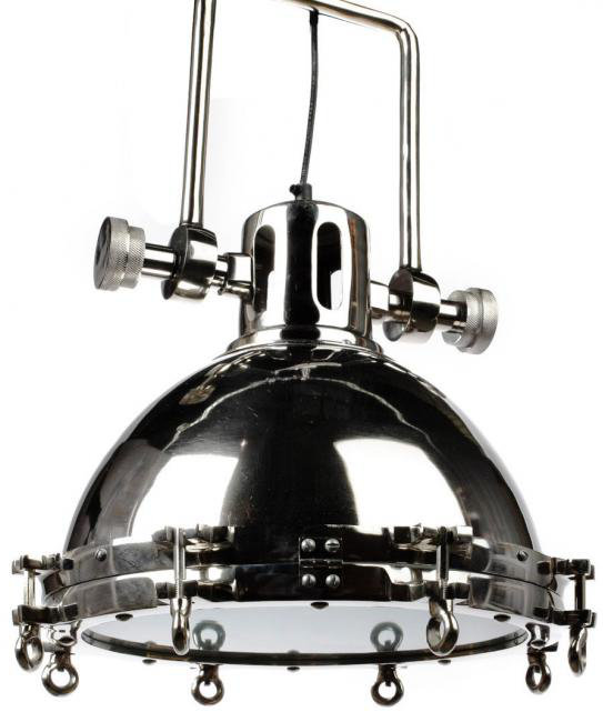 Harriet 1 - Light Nickel Dome Pendant