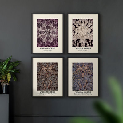 William Morris XII Framed Print - Set of 4