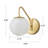 1-Light Opal Globle Glass Armed Wall Sconce