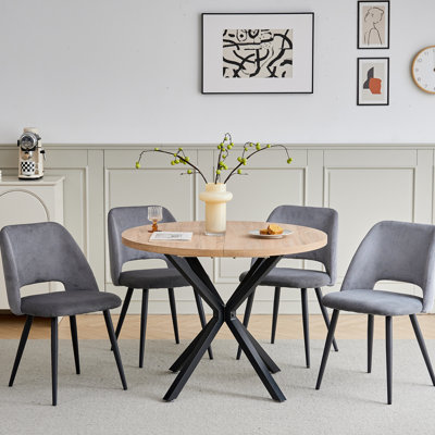43.5cm H Upholstered Metal Parsons Chair