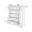 Commode de rangement en bois blanc antique antique avec commode 1 pièce
