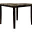 Ensemble de salle à manger à hauteur de comptoir: plateau de table en faux marbre et 4 chaises rembourrées brunes Assemblage moderne: bouleau avec