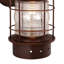 Applique murale d'extérieur en bronze bruni à 1 lumière Crownsville H 18 po en acier durable, abat-jour en verre nervuré transparent, compatible avec les DEL, à utiliser pour la porte d'entrée de patio ou de garage-23544046-116180445