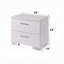 2 Drawers Nightstand With Chrome Legs