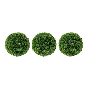 BYHER Natural Green Moss Decorative Ball,Handmade (3.5-Set of 6)