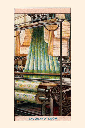 " Jacquard Loom ", 36" H x 24" W x 1.5" D