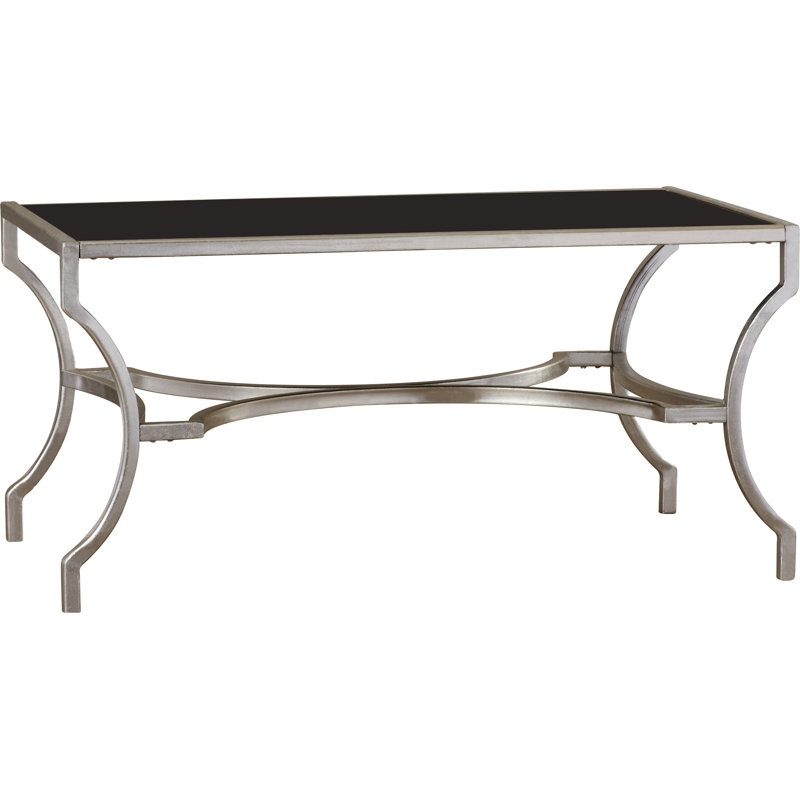 Table basse 4 pieds Naida, Noir, Argent