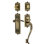 Nostalgic Warehouse Egg & Dart Plate S Grip Handleset with Single Cylinder Deadbolt and Swan Lever