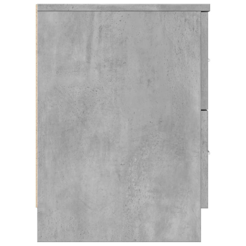 Bedside Cabinets 2 Pcs With 2 Drawers 40X36x50 Cm, 2, Concrete Grey
