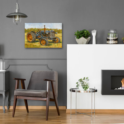 «Rustic Tractors 3» par Ethan Harper, art mural en verre acrylique