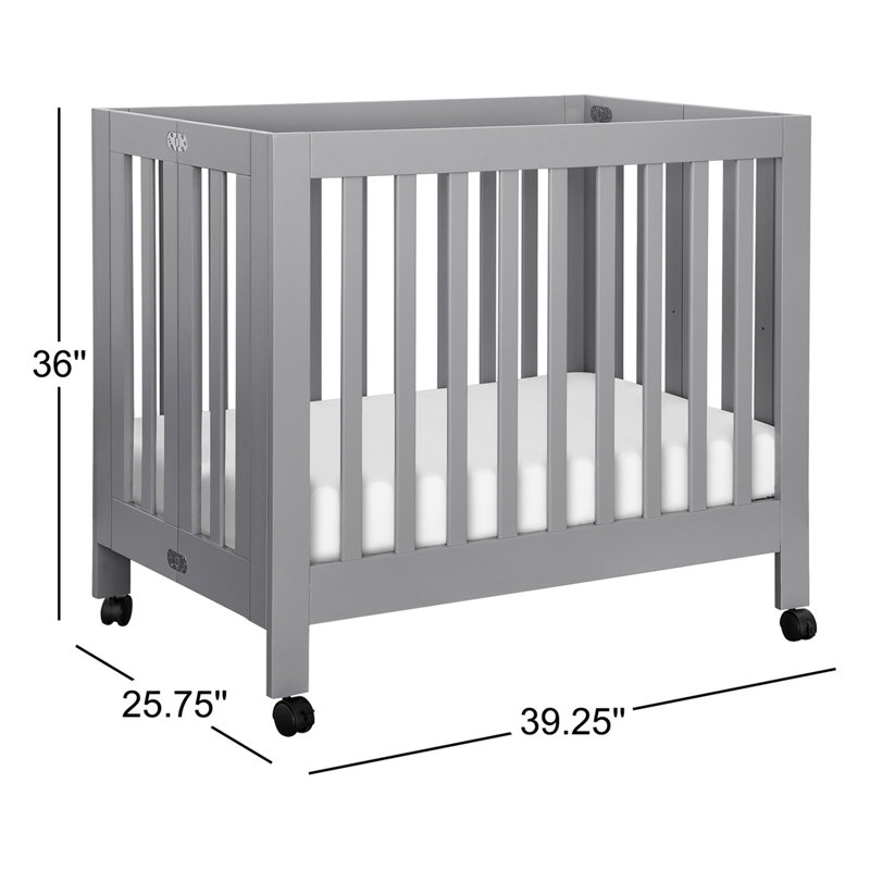 Origami Mini Portable Crib, Gray