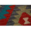 Tapis de couloir oriental géométrique en laine Kilim 3 x 13