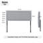 Tête de lit tapissier réglable en lin pour grand lit avec structure en métal pour chambre à coucher, gris clair-1016806394